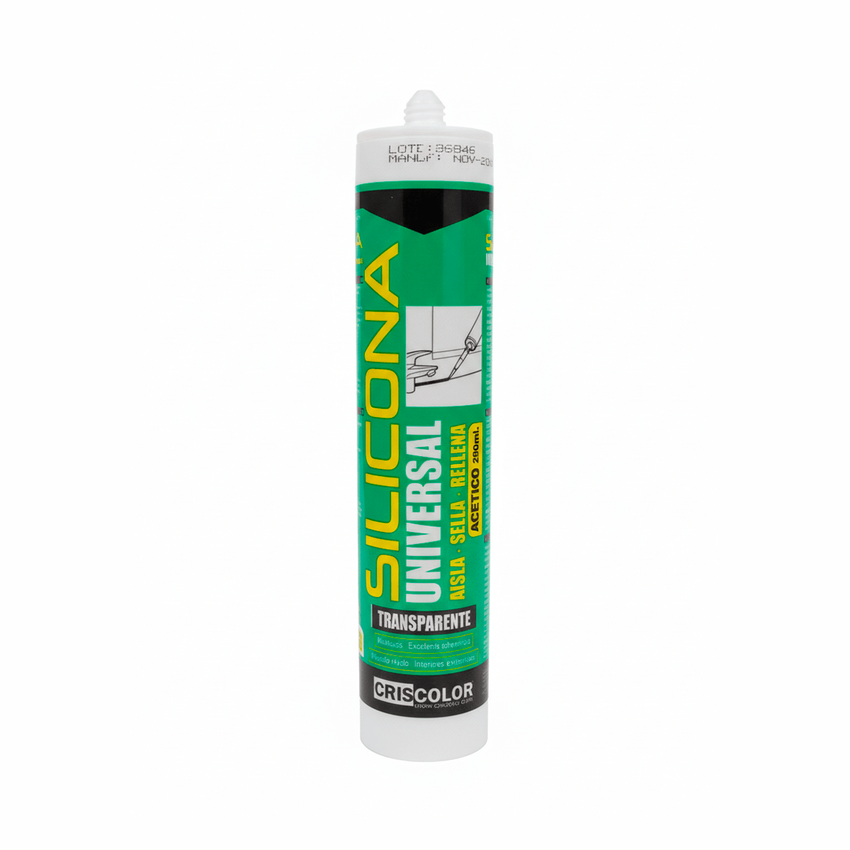 Silicona Universal Criscolor 280ml | Secado Rápido - Sweet Home