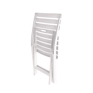 Silla de Resina Plegable Blanca para Jardín y Terraza | Progarden Tevere - Sweet Home