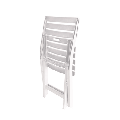 Silla de Resina Plegable Blanca para Jardín y Terraza | Progarden Tevere - Sweet Home