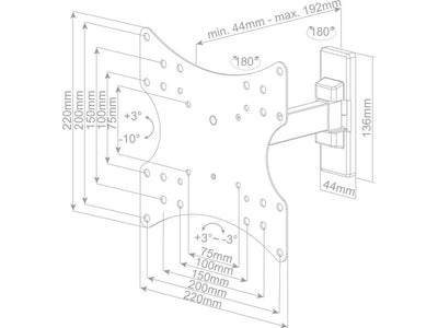 Soporte de TV con Brazo 23" - 42" - Sweet Home