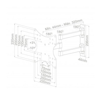 Soporte Tv Pared Giratorio Brazo Doble 23" - 42" - Sweet Home