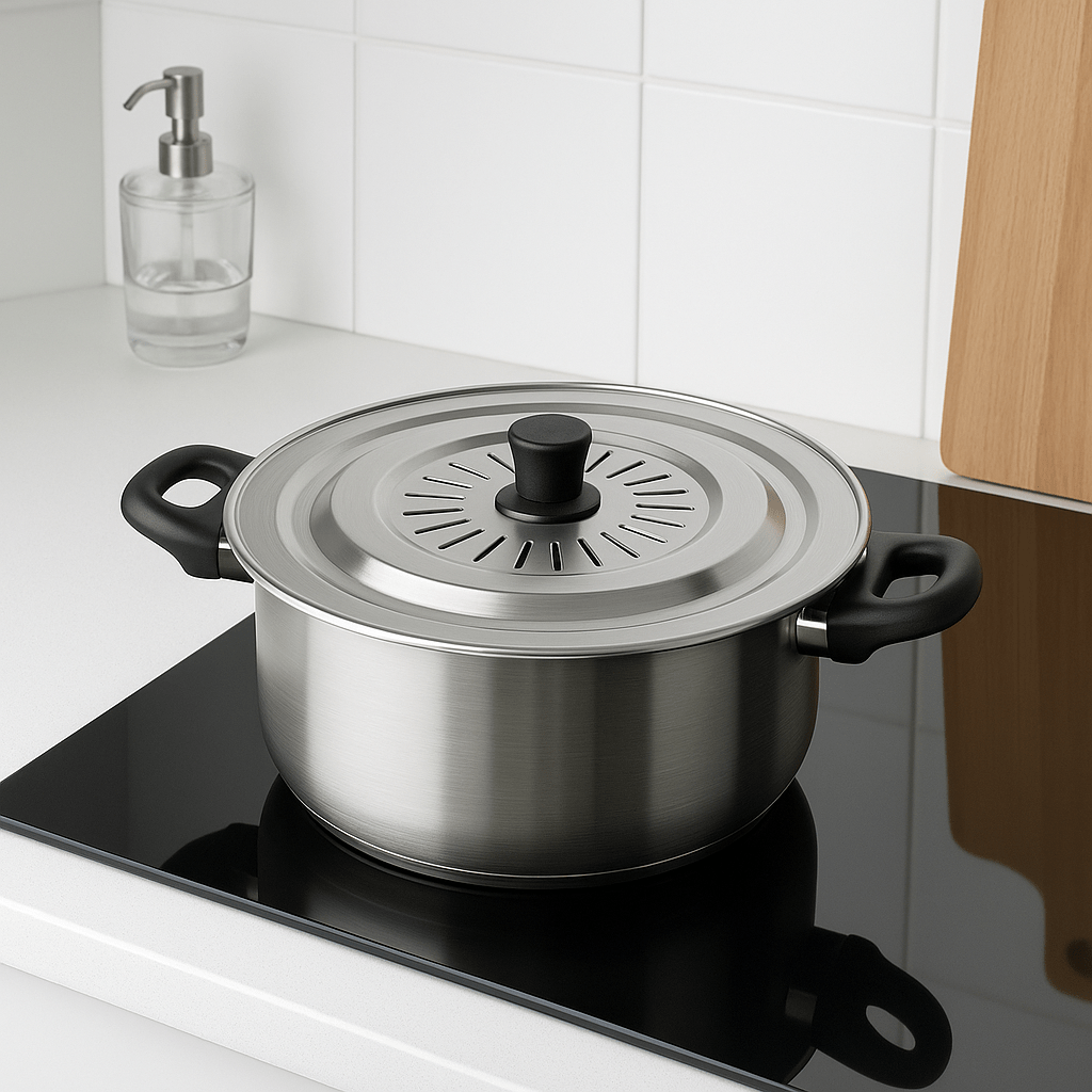 Tapa Freír Inoxidable Ø24cm | Antisalpicaduras Cocina - Sweet Home