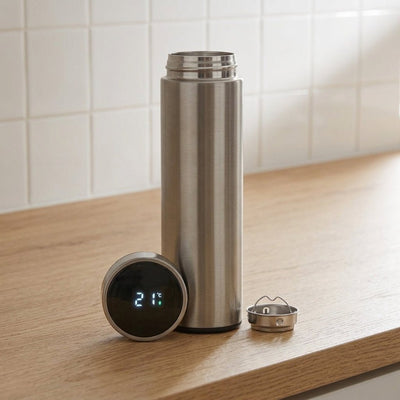 Termo inteligente 400 ml de acero inoxidable con pantalla LED de temperatura Botella térmica Botella - Sweet Home