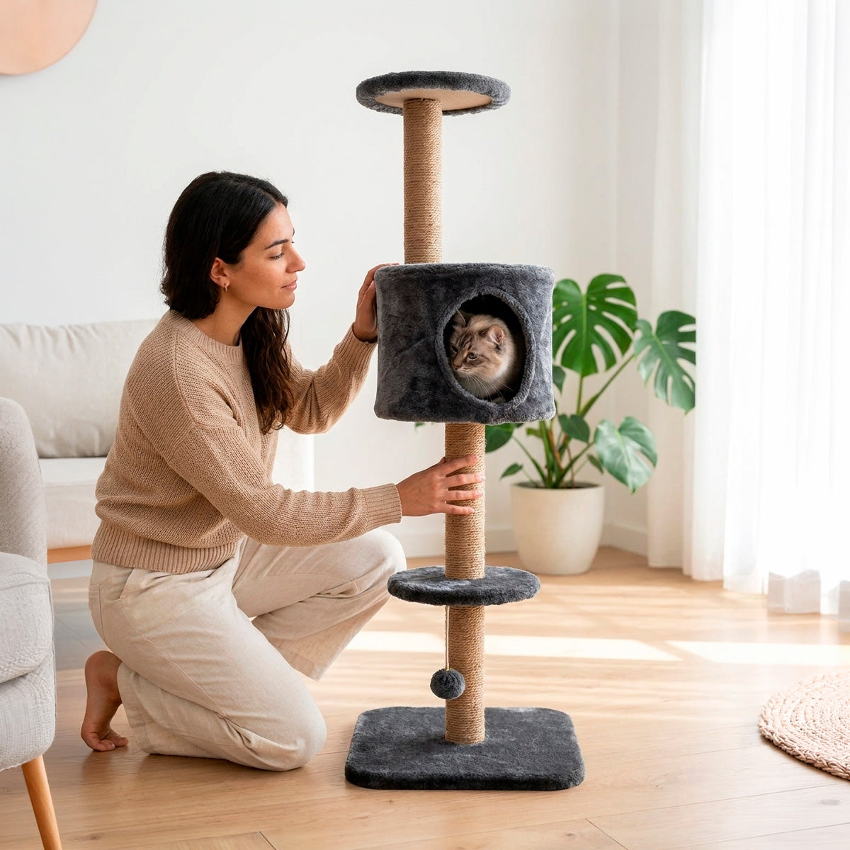 Torre Rascador Modular para Gatos 6 en 1