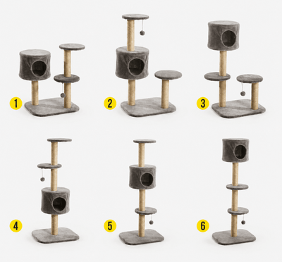 Torre Rascador Modular para Gatos 6 en 1 Árboles y torres para gatos Gatos - Sweet Home