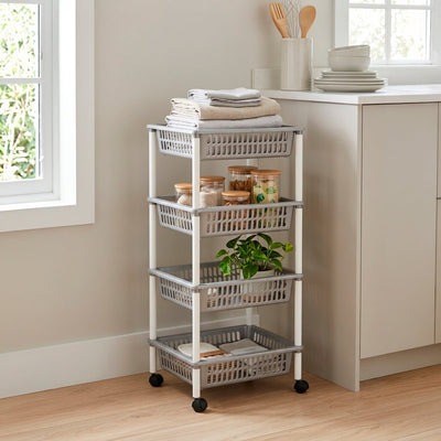Verdulera de 4 Pisos Reforzada - Organizador Multiusos para Cocina Librerías y estanterías modulares cocina - Sweet Home
