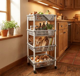 Verdulera de 4 Pisos Reforzada - Organizador Multiusos para Cocina - Sweet Home