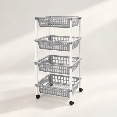 Verdulera de 4 Pisos Reforzada - Organizador Multiusos para Cocina Librerías y estanterías modulares cocina - Sweet Home