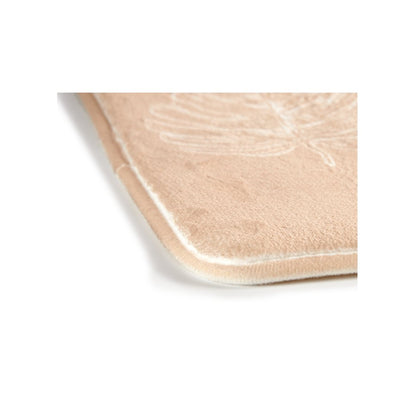 Alfombra de baño beige con diseño de hojas tropicales 40x60 cm - Sweet Home