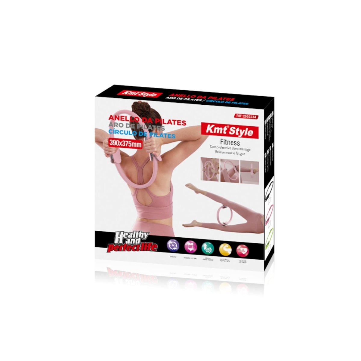 Aro de pilates negro de 40cm para ejercicios de resistencia y tonificación - Sweet Home