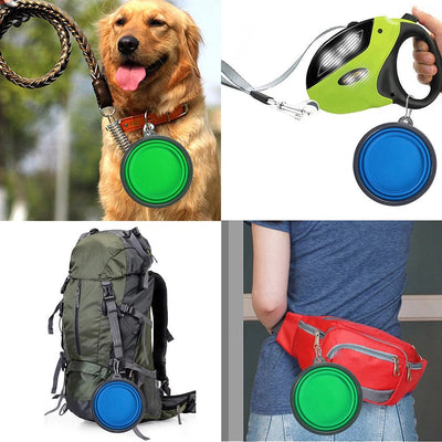 Bebedero y Comedero de Viaje Plegable para Mascotas - Sweet Home