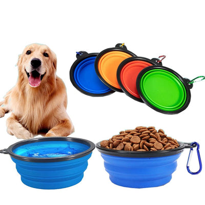 Bebedero y Comedero de Viaje Plegable para Mascotas - Sweet Home