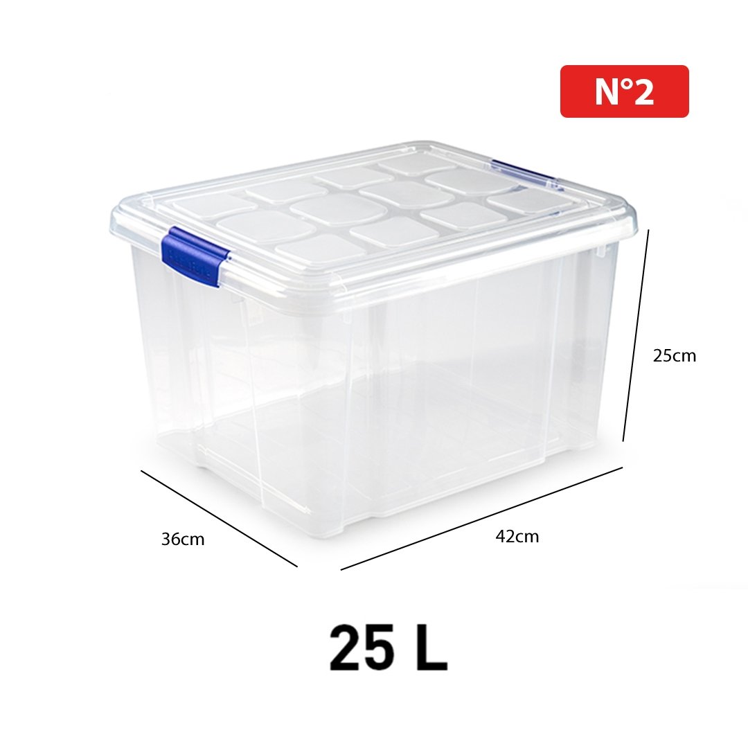 Caja Almacenamiento 25 litros Transparente - Sweet Home