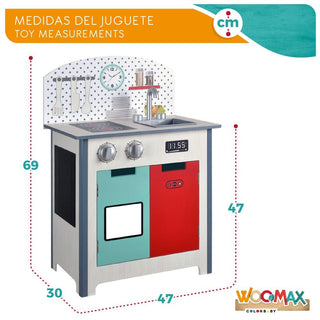 Cocina De Madera Con Accesorios Woomax - Sweet Home