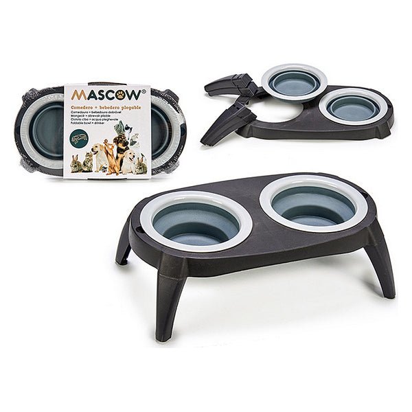 Comedero Para Mascotas Gris Silicona - Sweet Home