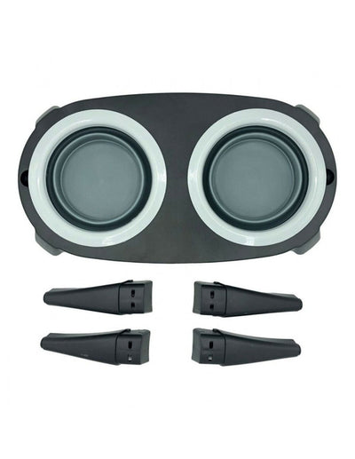 Comedero Para Mascotas Gris Silicona - Sweet Home