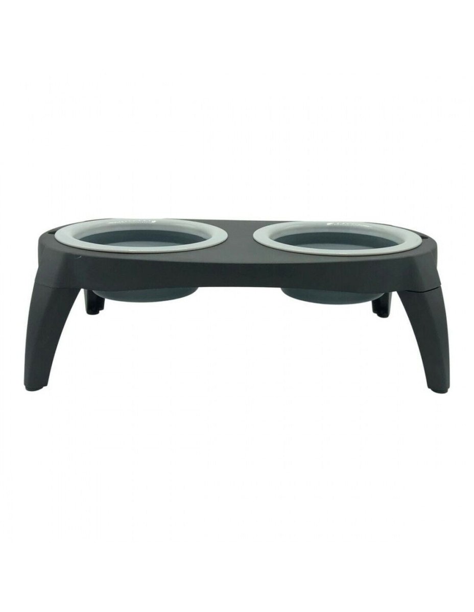 Comedero Para Mascotas Gris Silicona - Sweet Home