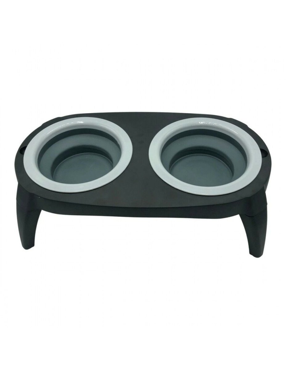 Comedero Para Mascotas Gris Silicona - Sweet Home