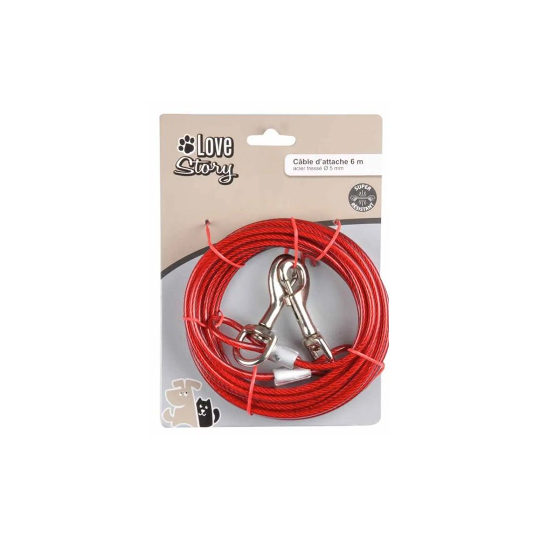 Correa Para Perros Ultra Resistente 6m Cable Acero Perros - Sweet Home