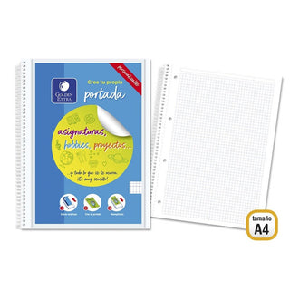 Cuaderno Crea tu Portada A4 80 Hojas 5x5 Cuadriculado - Sweet Home
