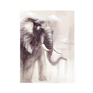 Cuadros Lienzo Pintura Elefante Perfil 60 x 80 - Sweet Home