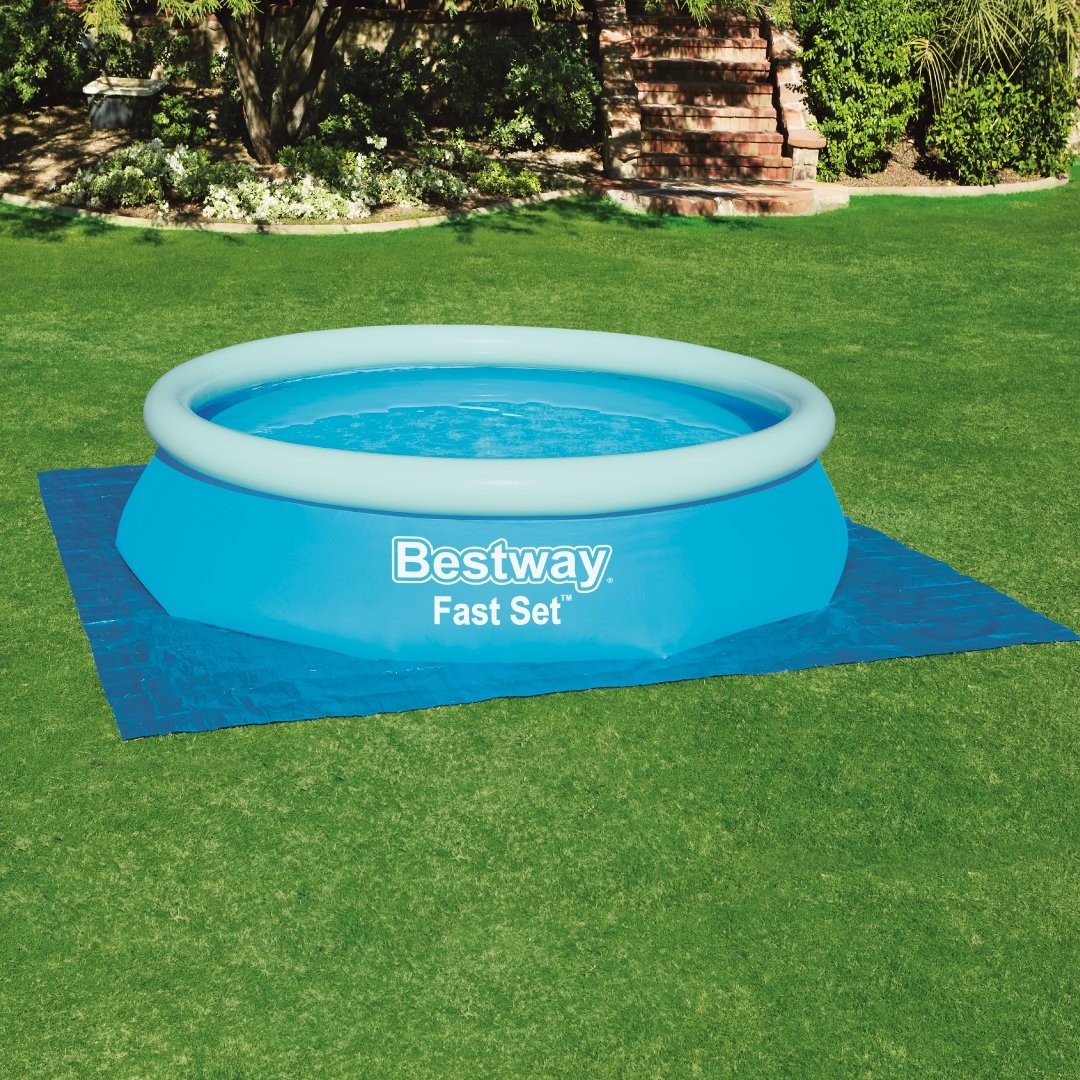 Cubierta De Suelo Para Piscina 335x335 cm - Azul - Sweet Home
