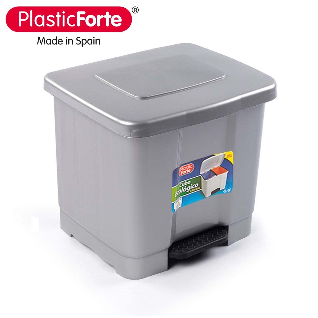 Cubo Basura Reciclaje Plástico Pedal 35 Litros - Sweet Home