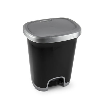 Cubo de basura con pedal 27 L Negro - Sweet Home