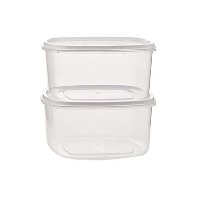 Fiambrera Plastic Forte Transparente 2 Unidades - Sweet Home
