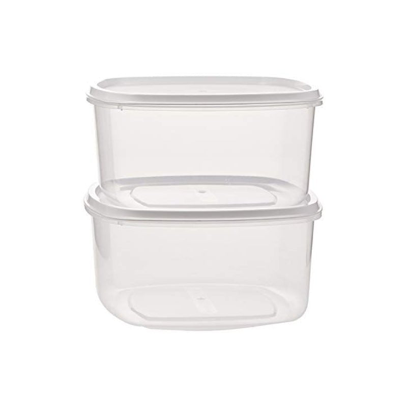 Fiambrera Plastic Forte Transparente 2 Unidades - Sweet Home