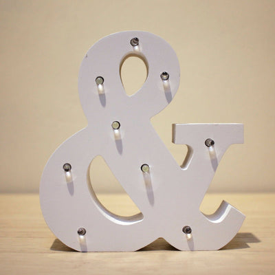 Letra de Madera Blanca con Luces LED - Sweet Home