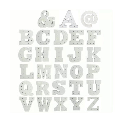 Letra de Madera Blanca con Luces LED - Sweet Home