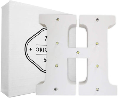 Letra de Madera Blanca con Luces LED - Sweet Home