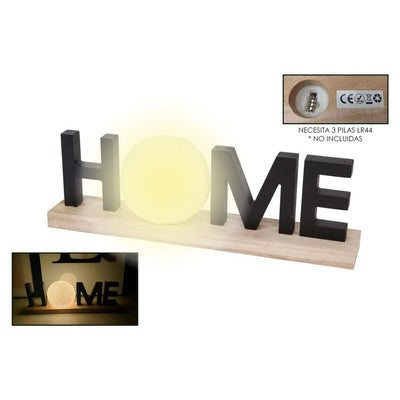 Palabra HOME Decoración sobremesa con Luna y luz - Sweet Home