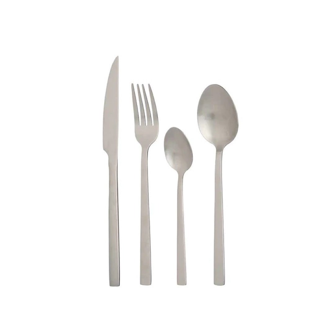 Set 16 Piezas Cubiertos Plata Mate - Sweet Home