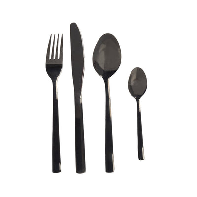 Set Cubiertos 8pcs Negro - Sweet Home