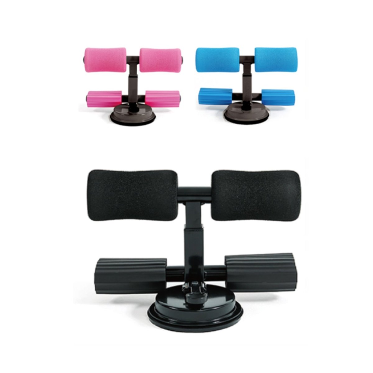 Soporte de suelo para hacer abdominales con ventosa color azul y acolchado de espuma - Sweet Home