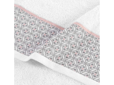 Toalla Ducha 70 x 130 cm Felpa Lisa Jacquard Blanca - Sweet Home
