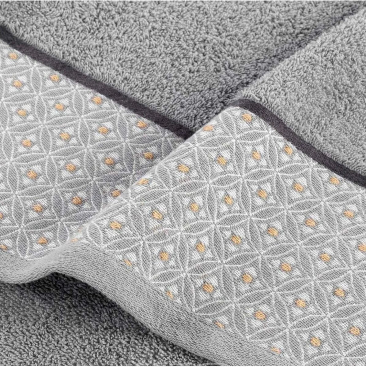 Toalla Invitado 30 x 50 cm Felpa Lisa Jacquard Gris - Sweet Home