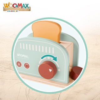 Tostadora de juguete de madera c/accesorios Woomax - Sweet Home